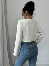 Elenzya Apricot Decorative Button Front Long Sleeve Casual Shirt